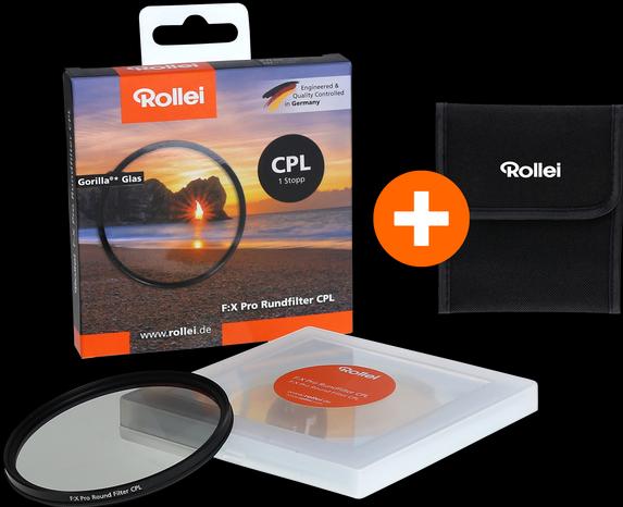 Rollei F:X Pro Rundfilter CPL 55 mm (55 mm, Polarisationsfilter, 62 mm)