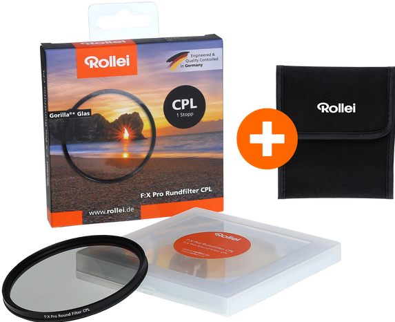Actual product image Rollei F:X Pro Round Filter CPL 55 mm (55 mm, Polarizing filter, 62 mm)