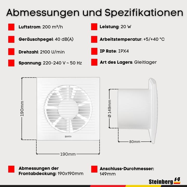 Produktbild Steinberg14 Badlüfter