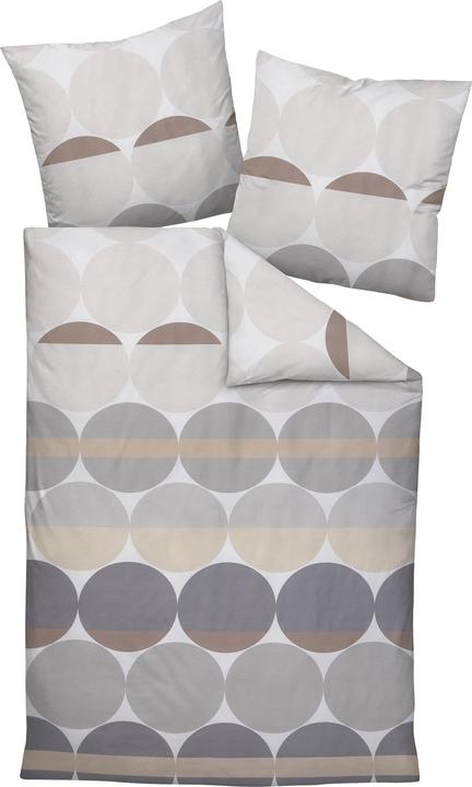 Produktbild Janine Mako-Satin Bettwäsche J.D. 87104 grau sand (155 x 220 cm, 80 x 80 cm)