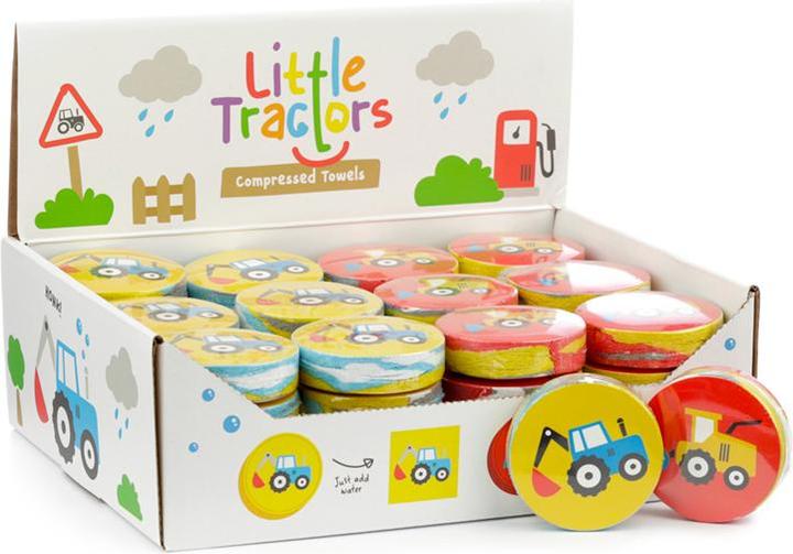 Produktbild Puckator Little Tractors Traktoren Komprimiertes Reisehandtuch Waschlappen