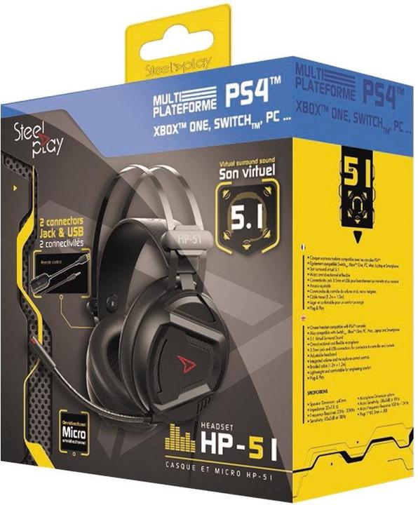 Productafbeelding Steelplay Bedrade Headset 5.1 Geluid HP51 Zwart (Bedraad)