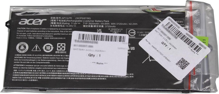 Actual product image Acer KT.00304.008 (3 Cells, 3920 mAh)