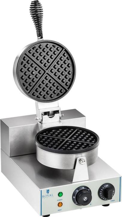 Produktbild Royal Catering Waffelautomat Elektro Waffeleisen Doppel Brüssler Waffel 1300 Watt Rund