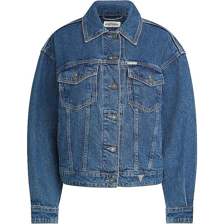 Guess, Donne, Giacca leggera, Jeansjacke, Blu, (XS)