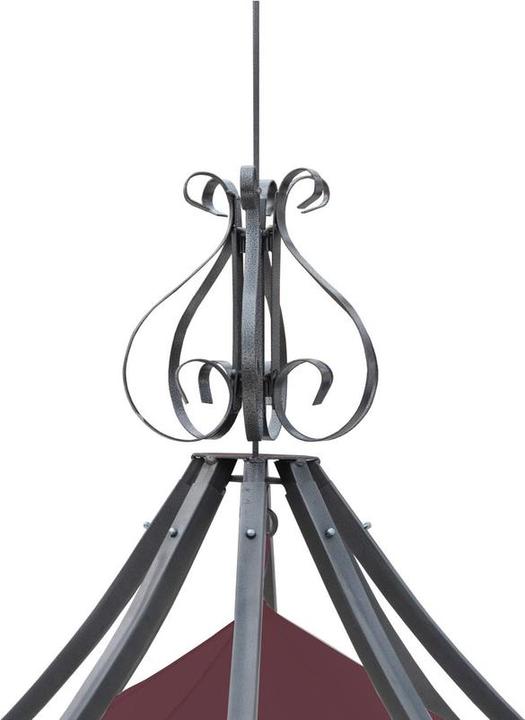 Actual product image Swisshandel24 Pergola Almeria, round gazebo garden pavilion, sturdy steel frame Ø 3m - red-brown (300 cm, 300 cm)