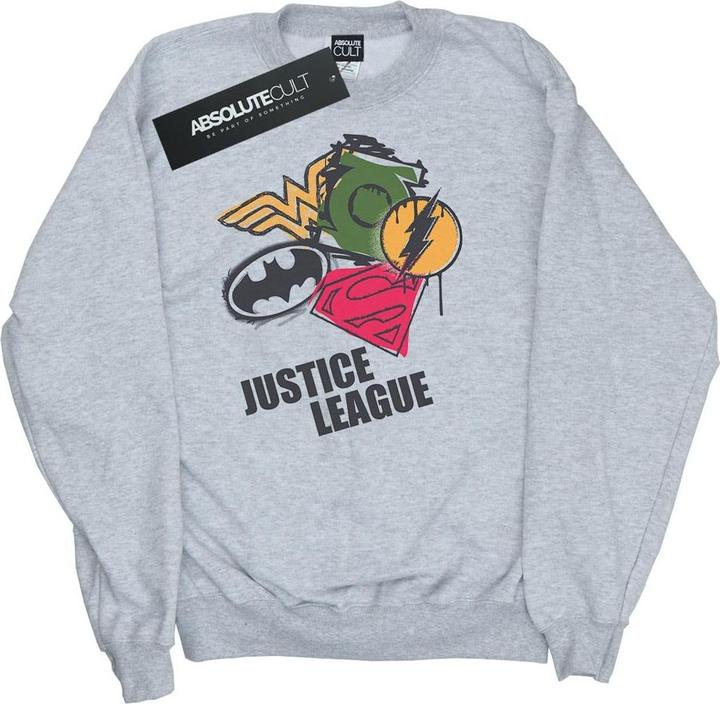 Produktbild Justice League Spray Logos Sweatshirt Jungen (152, 158)