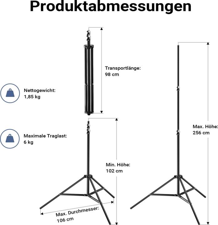 Produktbild Walimex pro LED Niova 900 Bi Color und Stativ 2er Set Lichtstativ Flächenleuchte (Flächenleuchte)