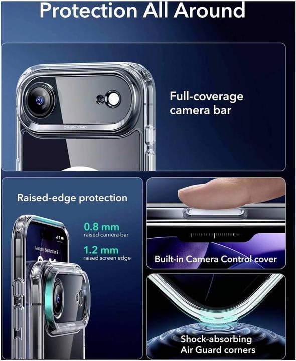 Actual product image ESR Classic Hybrid Magnetic Case (Camera Control) (Apple iPhone 17, Apple iPhone Air)