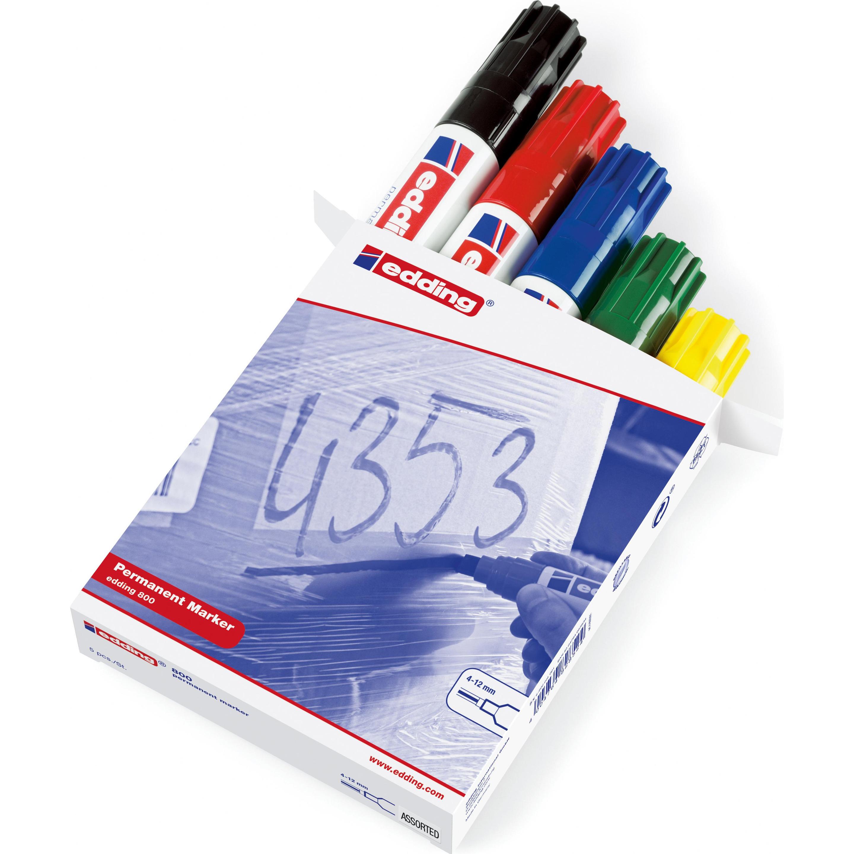 Thumbnail - Edding, Marker, 800-99 (Schwarz, 4 mm, 5 x)