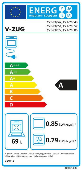Energie-Label V-Zug 2104200012