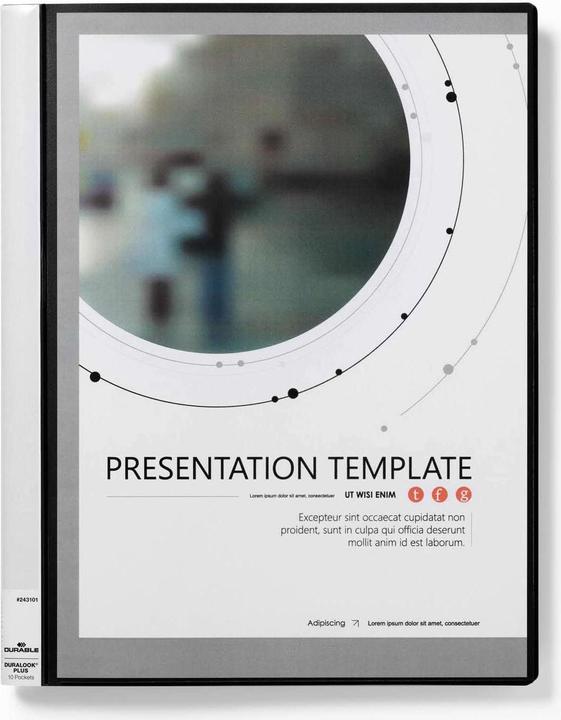 Produktbild Durable Sichtbuch Duralook Plus A4 Schwarz, 10 Hüllen (A4, 1x)