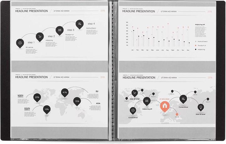 Produktbild Durable Sichtbuch Duralook Plus A4 Schwarz, 10 Hüllen (A4, 1x)