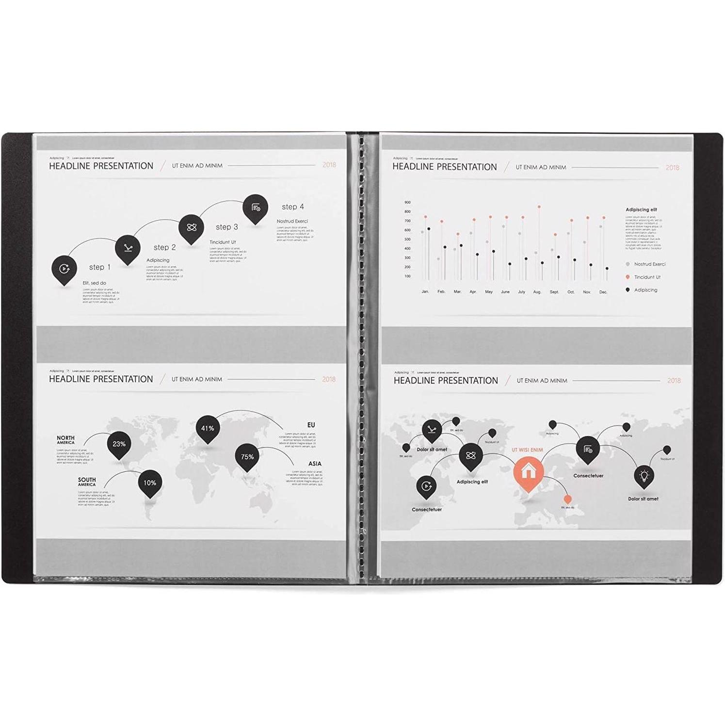 Thumbnail - Durable, Mappe, Sichtbuch Duralook Plus A4 Schwarz, 10 Hüllen (A4, 1 x)