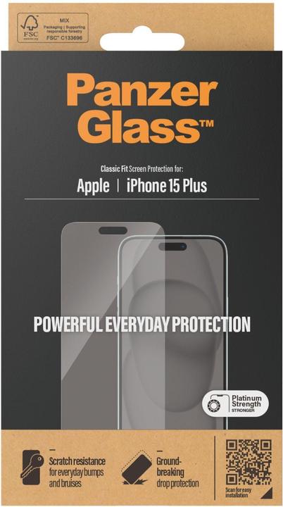 Produktbild PanzerGlass Screen Protector (1 Stück, Apple iPhone 15 Plus)