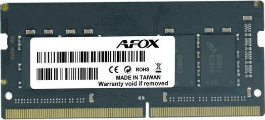 Produktbild AFOX SODIMM Notebook Memory, DDR4, 16 GB, 2666 MHz, (AFSD416FS1P) (1 x 16GB, 2666 MHz, DDR4-RAM, SO-DIMM)
