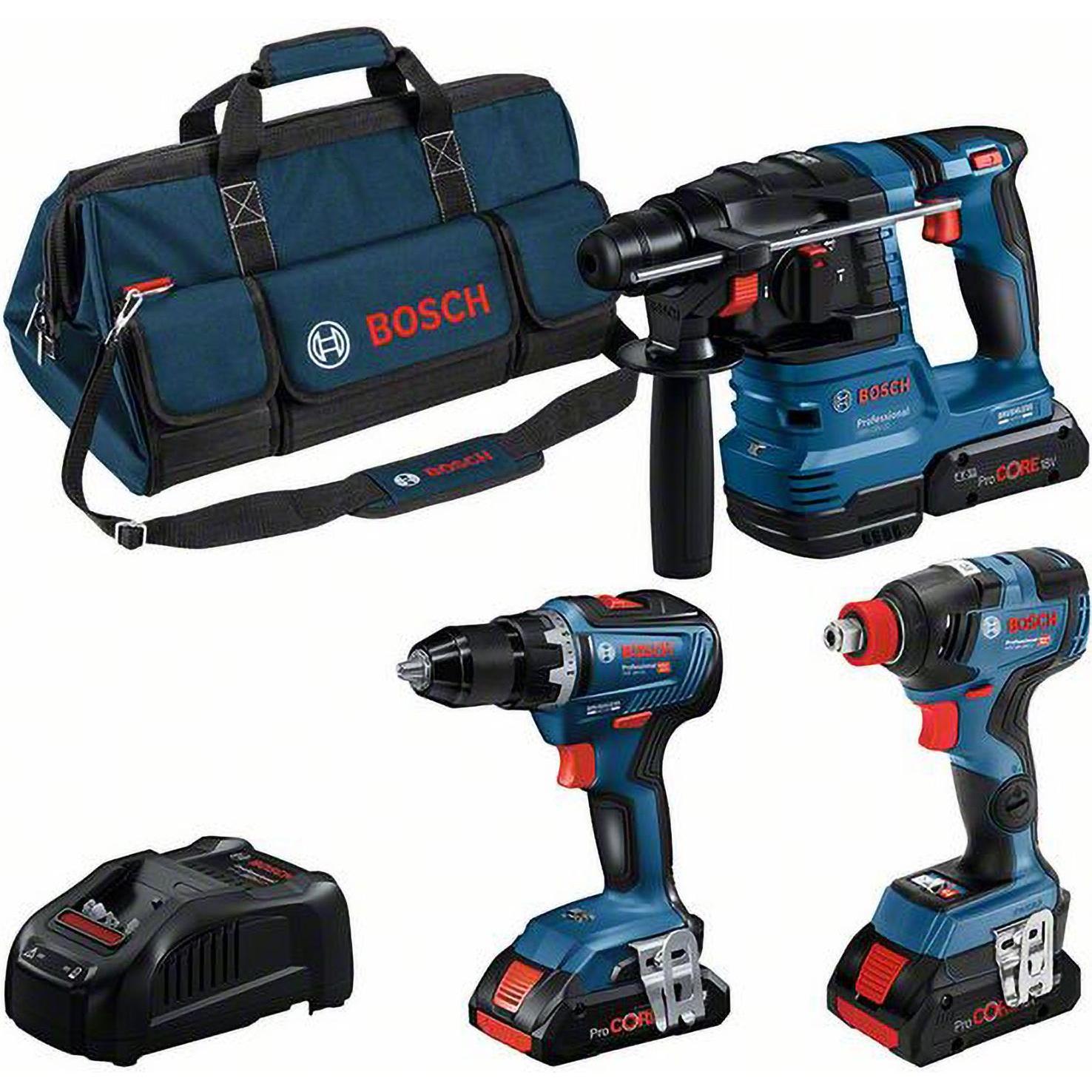 Thumbnail - Bosch Professional, Bohrmaschine + Akkuschrauber, Combo Kit (Akkubetrieb)