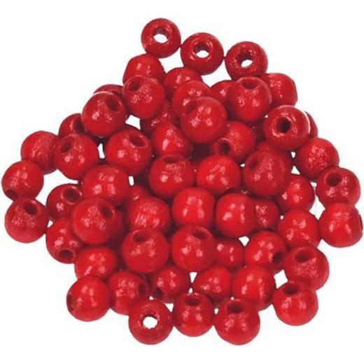 Glorex Holzperle 10mm 47St karminrot