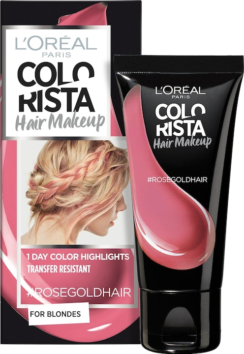 Image du produit L'Oréal Paris Colorista Hair Make Up, Rose, Rose Gold, Féminin, Blond, Brun, Tube, 1 pièce(s) (Or rose)