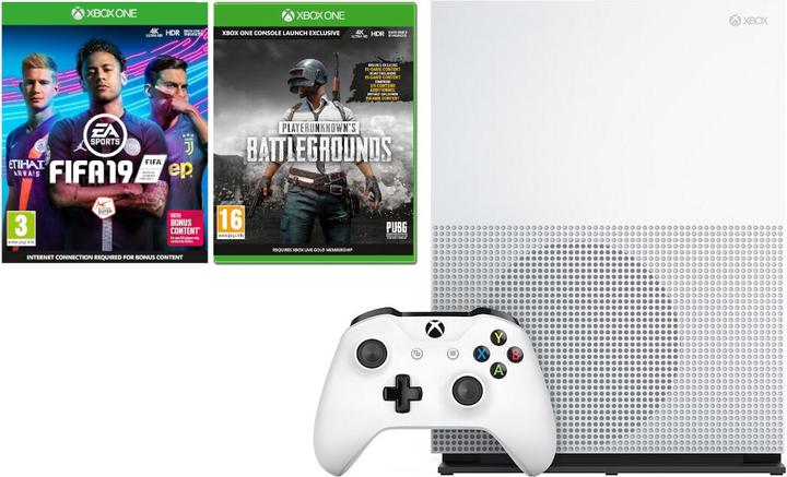 Produktbild Microsoft Xbox One S PUBG + FIFA 19
