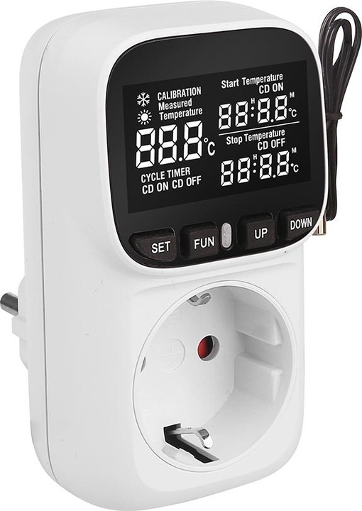 Produktbild Offgridtec Temperaturregler für Steckdose mit Digitalanzeige und externem Sensor