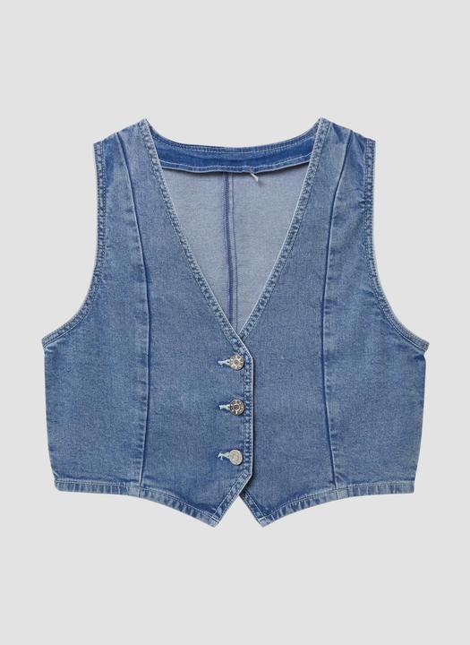 Produktbild S.Oliver Indoor-Weste Denim-Weste mit Glitzer-Finishing (134, 140)