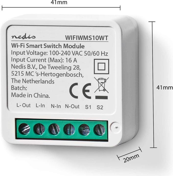 Actual product image Nedis SmartLife WiFi Switch, 3680W