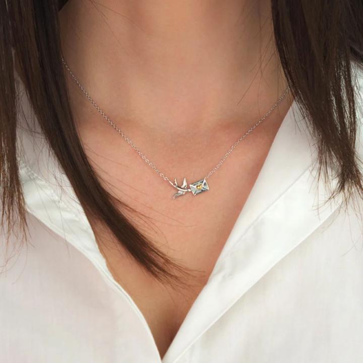 Image du produit Engelsrufer Collier oiseau avec lettre d'amour (Argent 925, 42 - 50 cm)