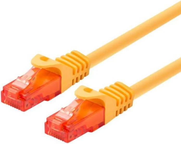 Image du produit Goobay CAT 6 Câble patch, U/UTP, jaune, 5 m (U/UTP, CAT6, 5 m)