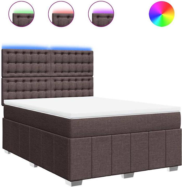 Produktbild vidaXL Bo x springbett mit Matratze 140 x 190 cm Stoff (140 x 190 cm)