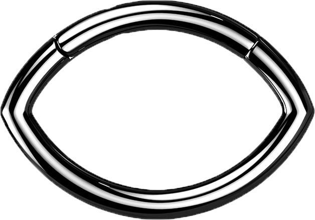 Actual product image Star Piercing Micro segment ring foldable black oval (without brass, Titanium)