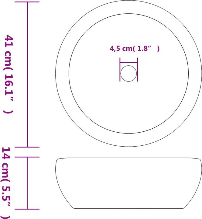 Actual product image vidaXL Guendolen (410 mm, 410 mm)