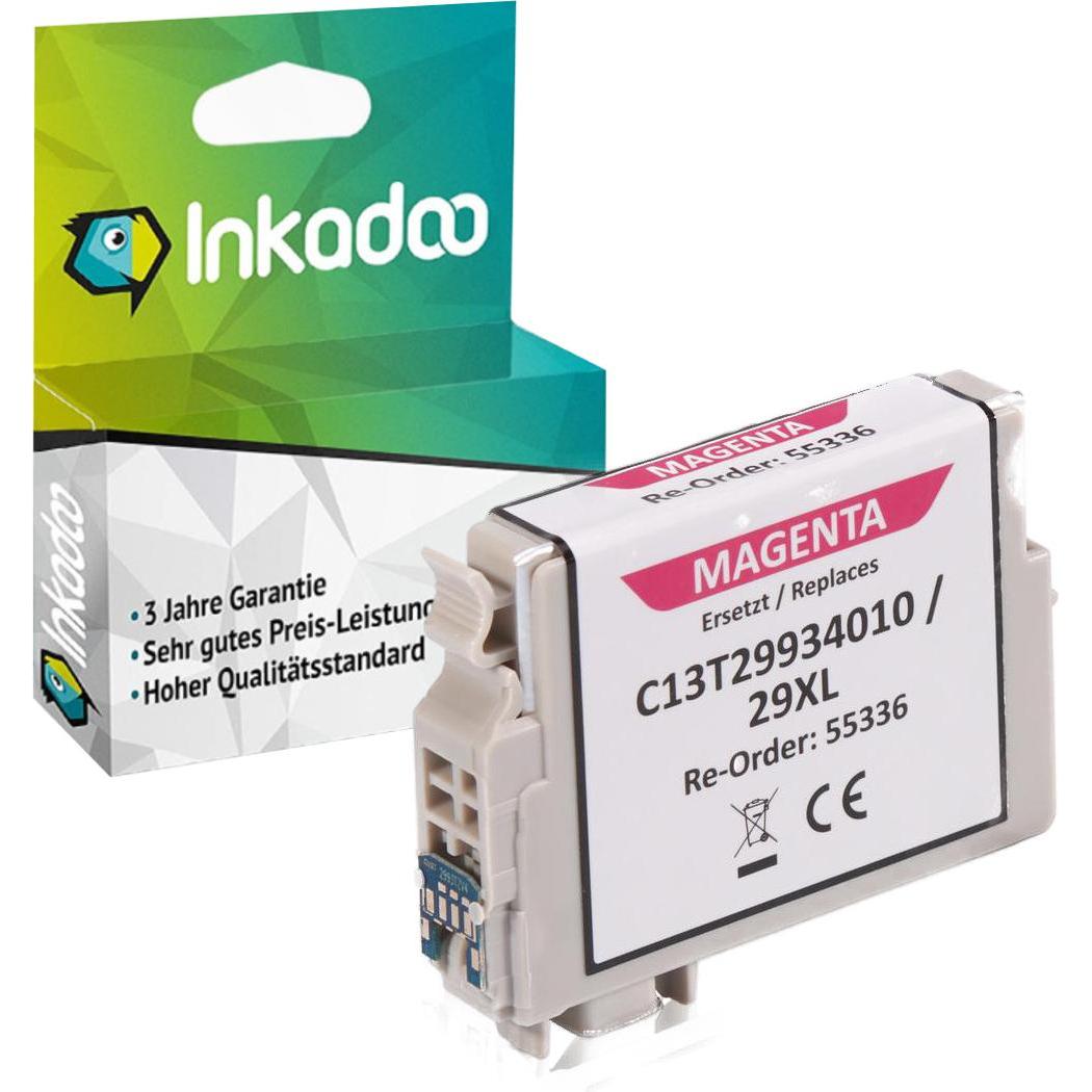 Inkadoo, Druckerpatrone, Druckerpatronen kompatibel zu Epson C13T29934010 / 29XL Tintenpatrone, magenta Magenta (M)