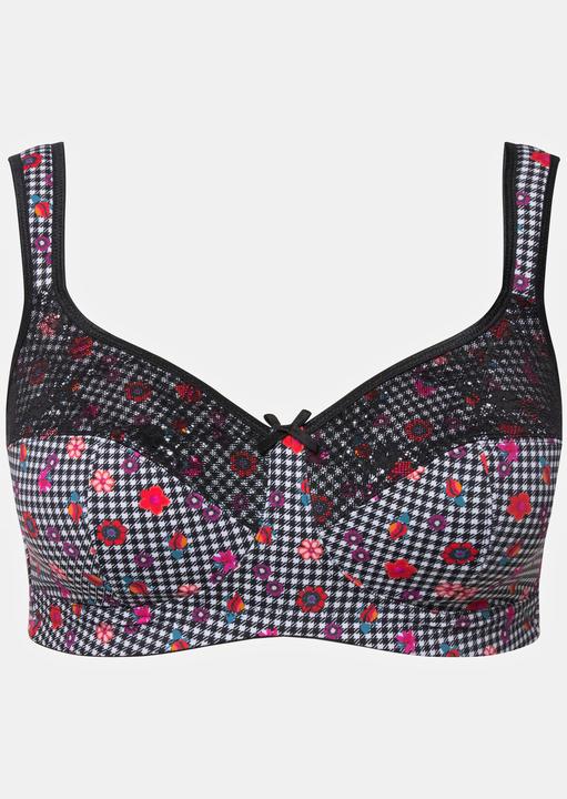 Actual product image Ulla Popken Houndstooth Wirefree Relief Bra (100 C)