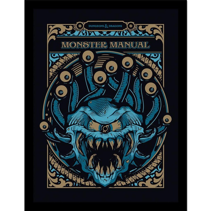 Produktbild Dungeons & Dragons Gerahmtes Poster Monster Manual (40 x 30 cm)