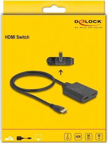 Produktbild Delock HDMI Switch 2 x HDMI in zu 1 x HD