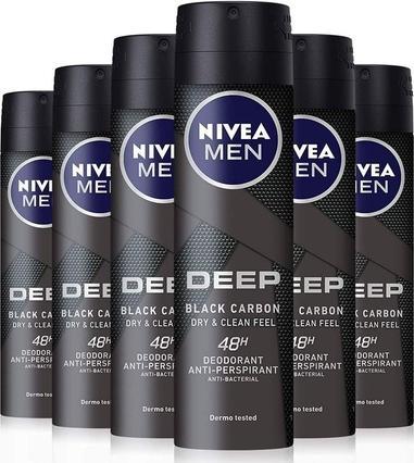 Actual product image NIVEA MEN Men Invisible For Black & White 48h (Spray, 150 ml)