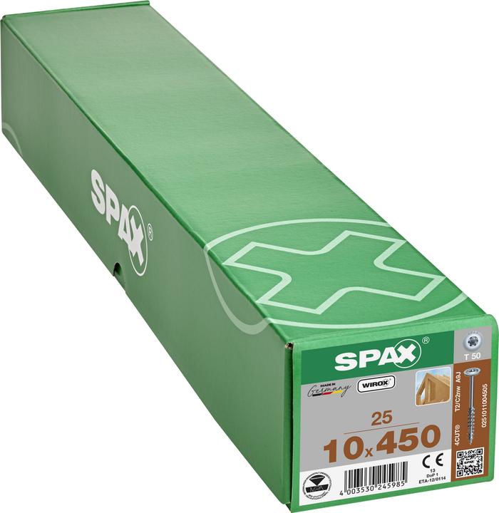 Actual product image Spax Plate Head T-Star T50 Partially Threaded Wirox (25 Screws per piece)