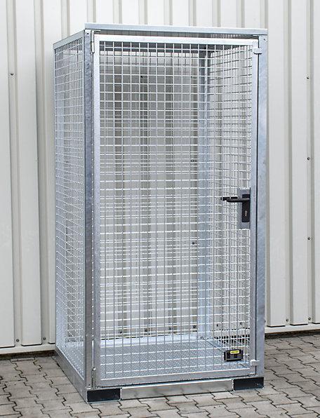 Produktbild eurokraft pro Gasflaschencontainer, montiert