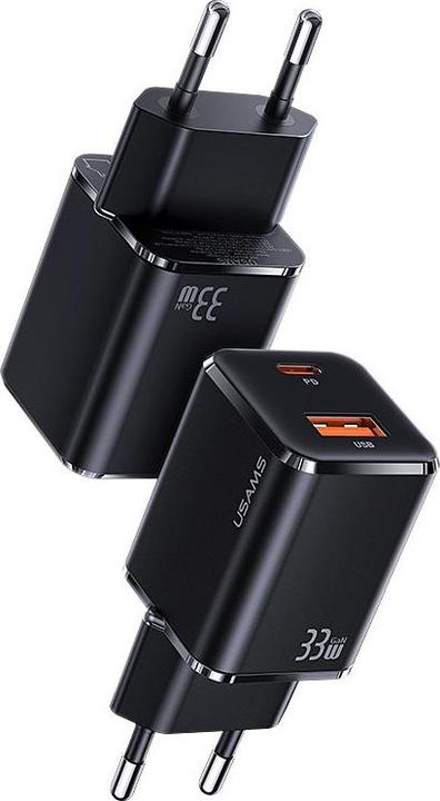 Actual product image Usams Dual Ports GaN Mini Fast Charger (33 W)