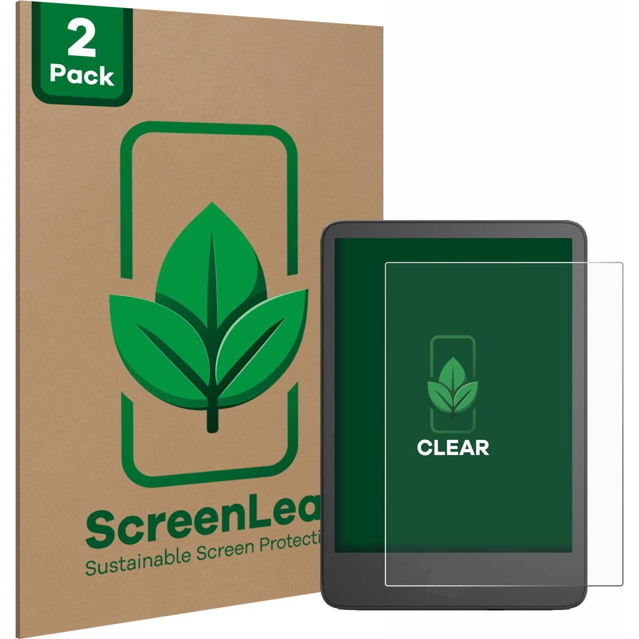 ScreenLeaf Schutzfolie nachhaltiger Displayschutz Displayschutzfolie Folie Klar Transparent, eReader Zubehör, Transparen...
