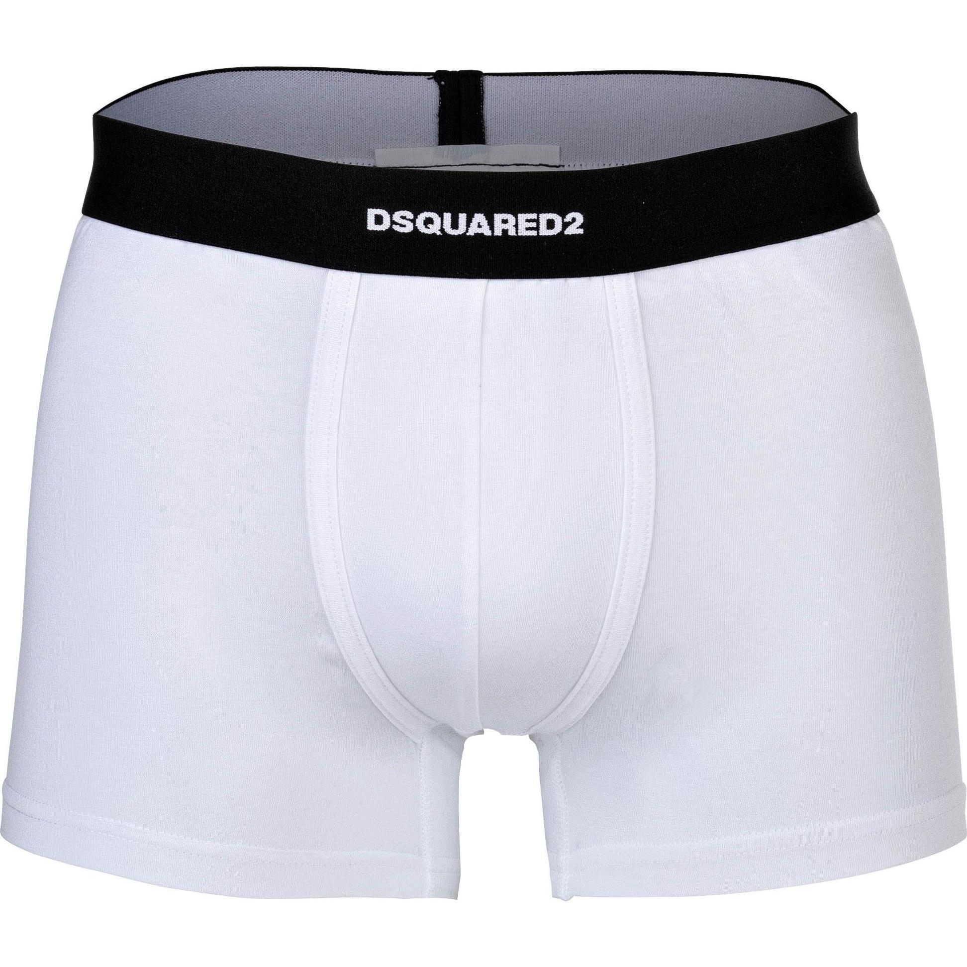 Thumbnail - Dsquared2, Herren, Unterhosen, Boxershort Casual Bequem sitzend TWIN PACK TRUNK, Weiss, (XXL, 2er Pack)