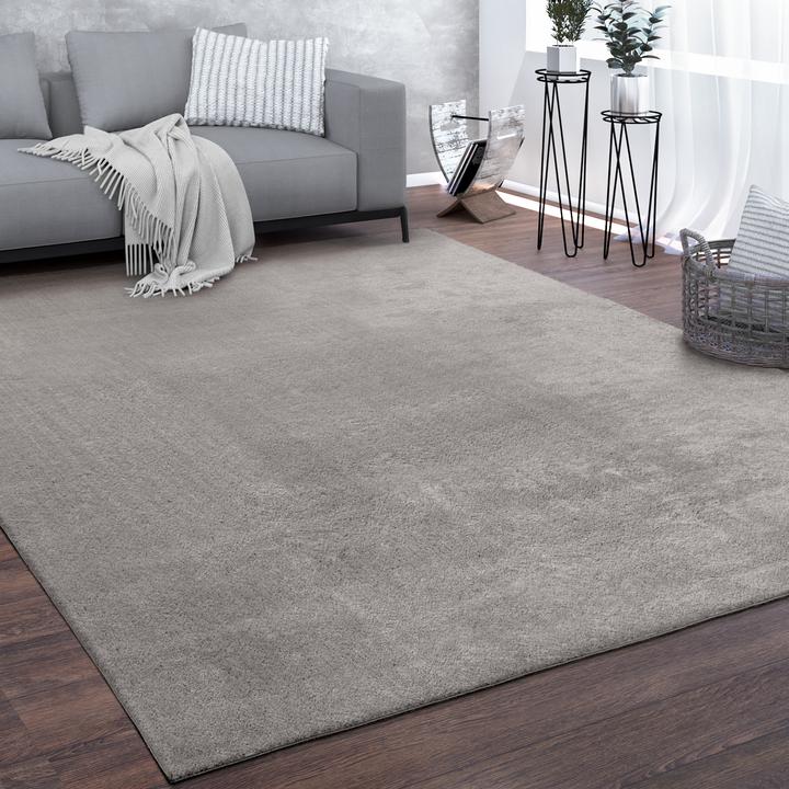 Immagine prodotto Paco Home 1A Teppich Weich Super Soft Wohnzimmer Mittel-Grau - 140x200 (140x200 cm)