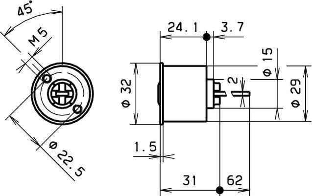 Actual product image Dormakaba KABA Star outside cylinder 1007 multi-point locking 3 keys