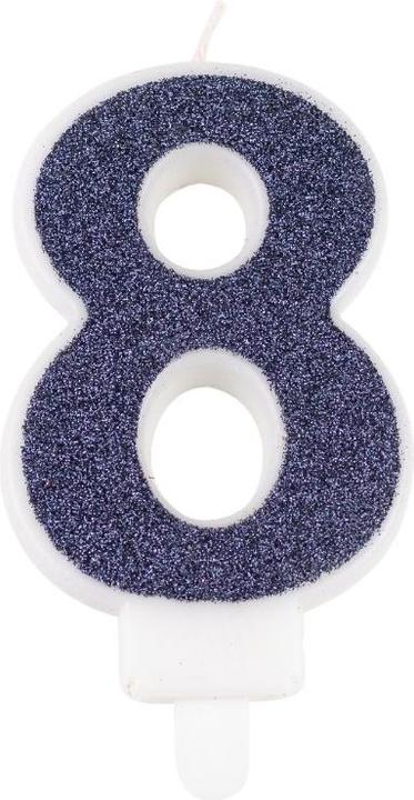 Actual product image Artifete Navy blue number candle 8 (1 pcs.)
