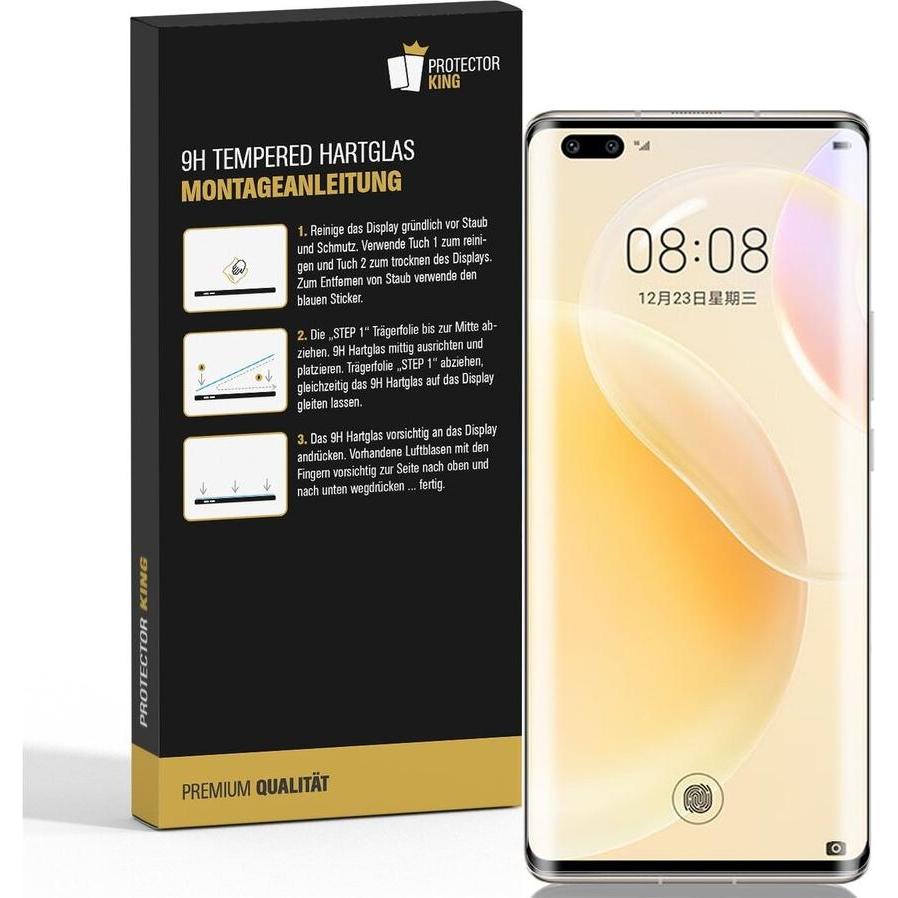 Thumbnail - Protectorking 3x echtes Tempered 9H Panzerhartglas 3D KLAR (3 Stück, Huawei Nova 9 Pro), Smartphone Schutzfolie