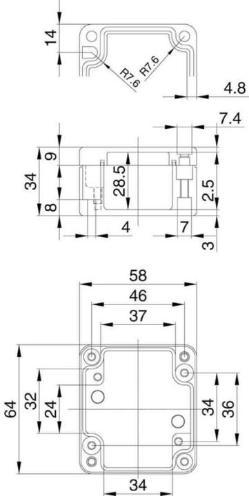 Produktbild Weidmüller Installations-Gehäuse 34 x 58 (Gehäuse)
