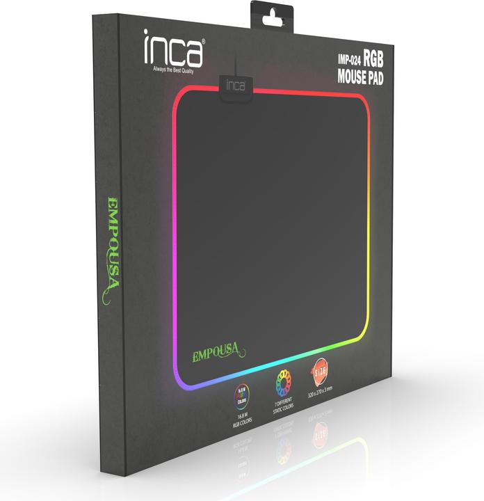 Actual product image Inca Gaming Mauspad IMP-024 RGB 7 LED, 320x270x3