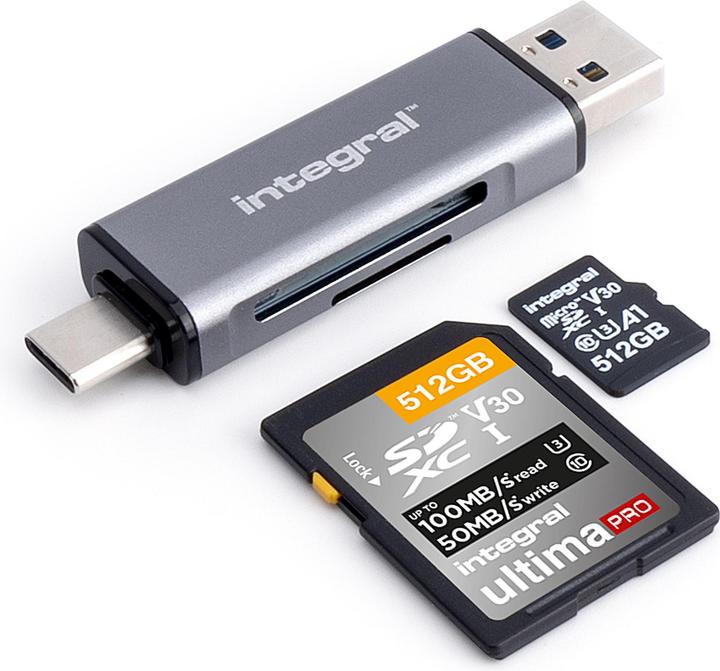 Produktbild Lecteur Dual Slot SD-Micro SD USB-A et USB-C