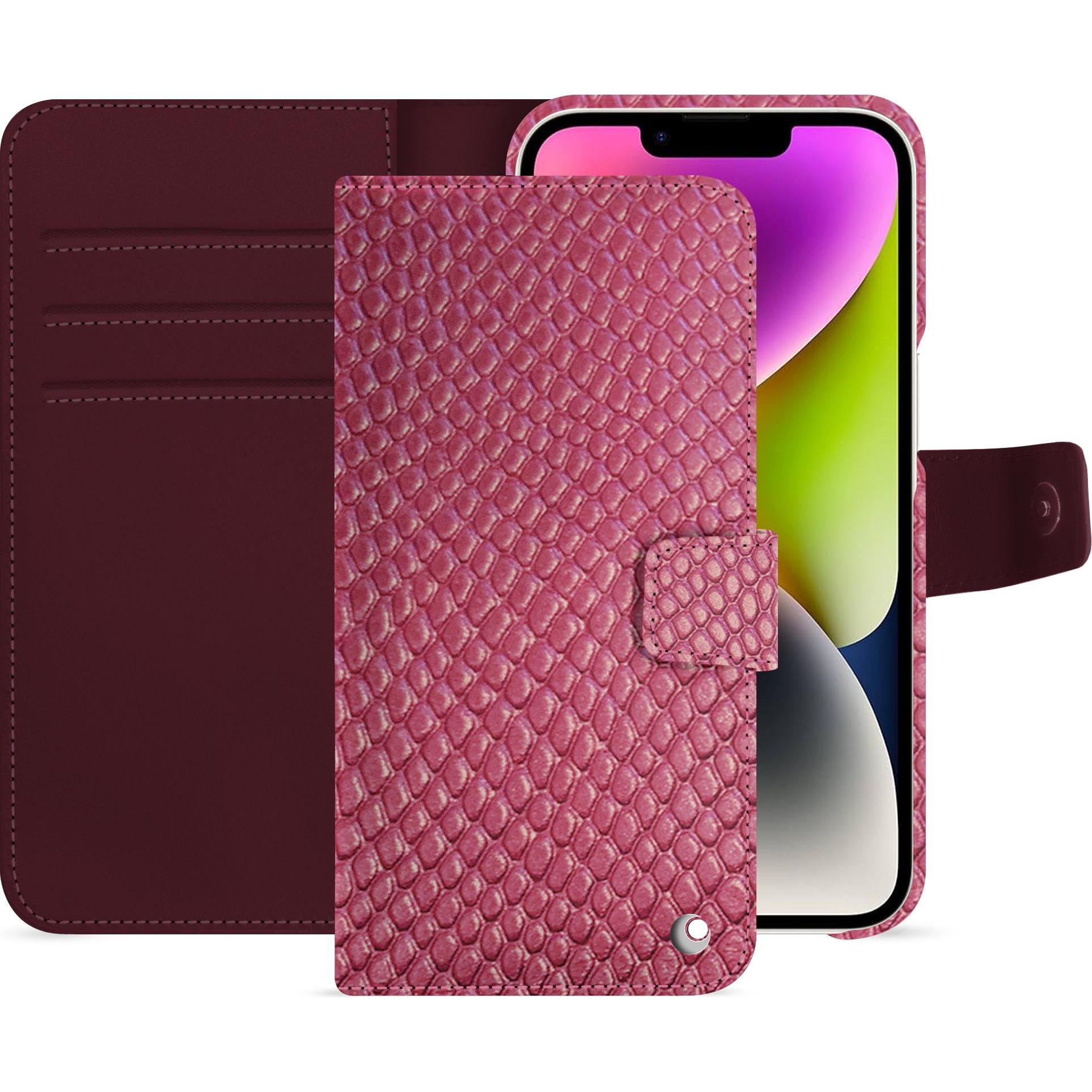 Noreve Lederschutzhülle Apple iPhone 15 Plus (Apple iPhone 15 Plus), Smartphone Hülle, Rosa